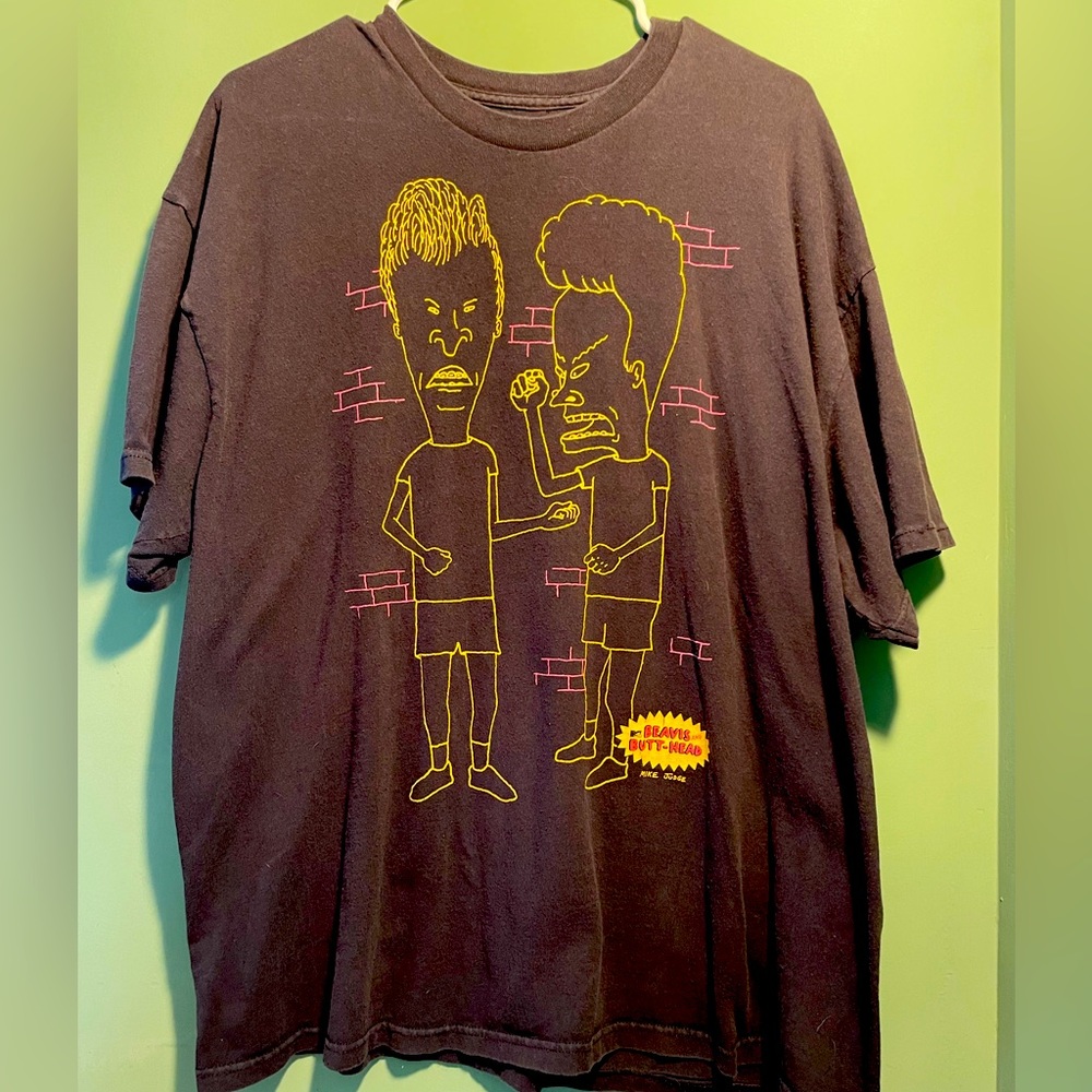 - Beavis and Butthead black older T-shirt size extra large mens